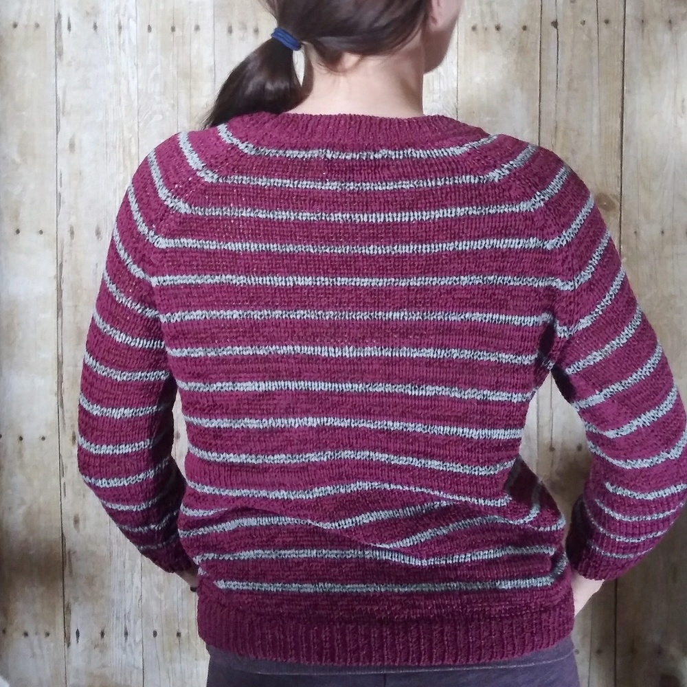 4/$25 Sonoma SZ M striped sweater (B11) - Picture 2 of 3